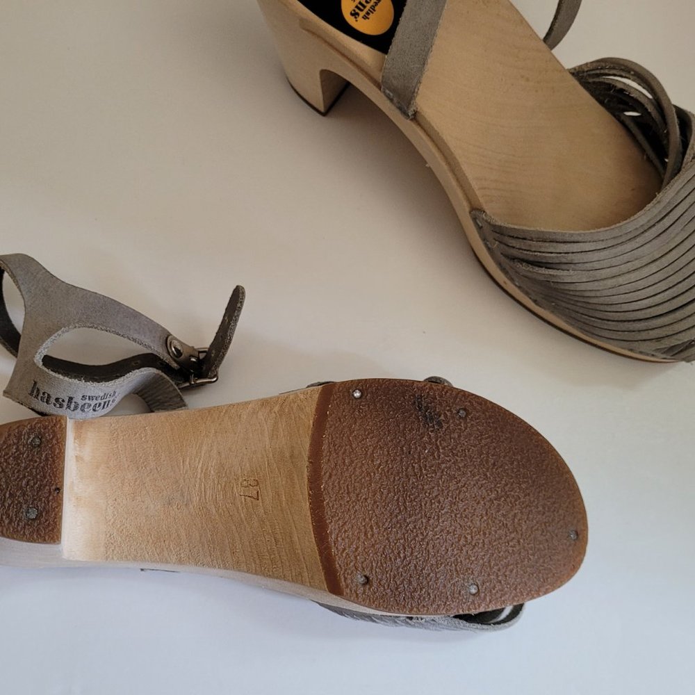 Women's Gray Mules - Picture 5 of 6